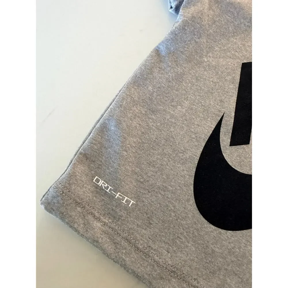 Nike Short Sleeve Graphic Tee Gray with Black Logo